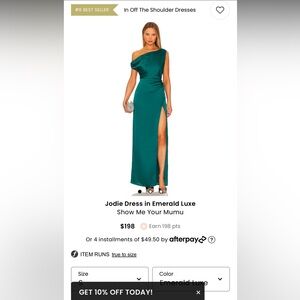 Jodie Dress in Emerald Luxe - Show Me Your Mumu